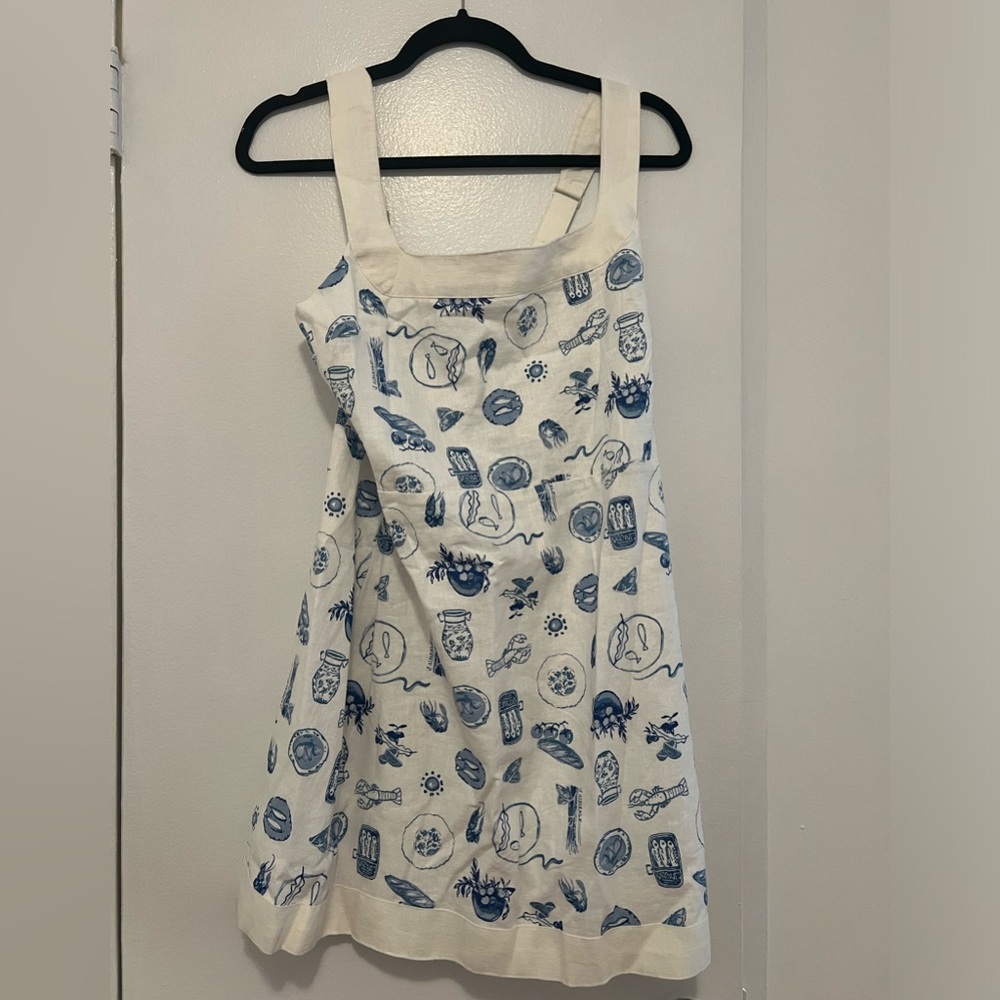 Abercrombie Linen-Blend Wide Strap Mini Dress